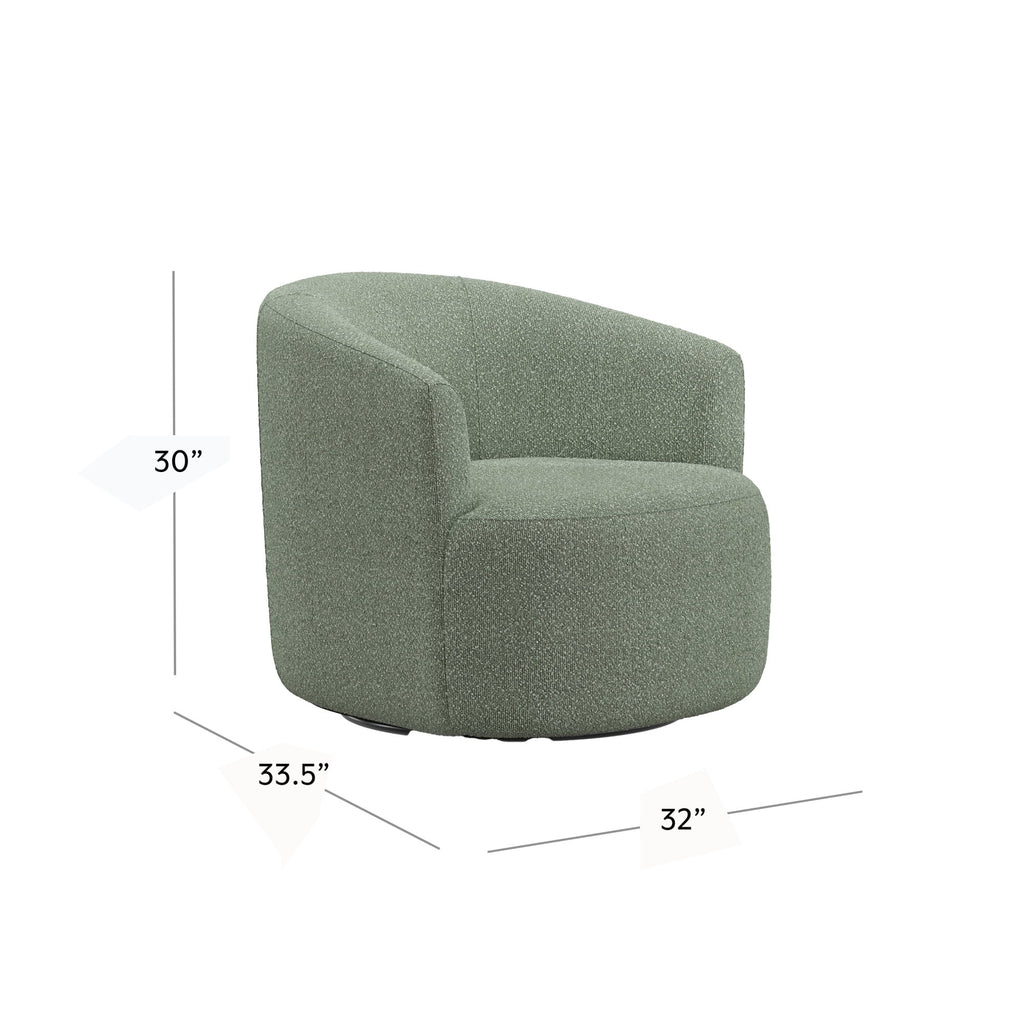 Mainstays Boucle Swivel Accent Chair, Olive