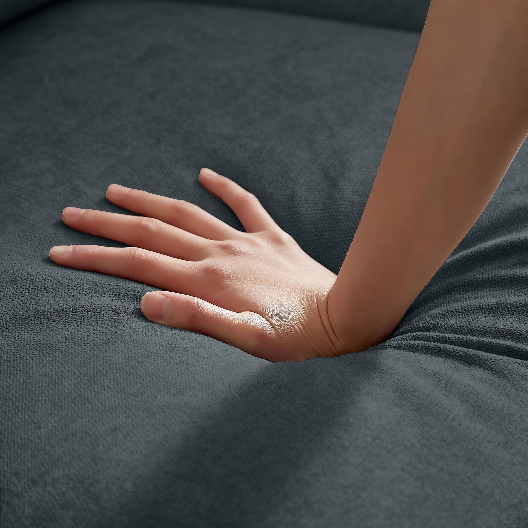 Pingliang Home Convertible Sectional Sofa with Footstool Living Room Sofa Couch with Storage Ottoman and Side Pockets,Modern 3 Seat L Shaped Couches