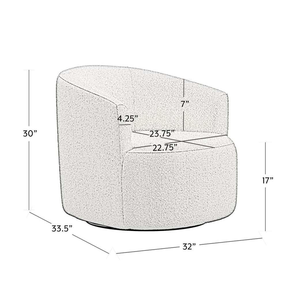 Mainstays Boucle Swivel Accent Chair, Olive