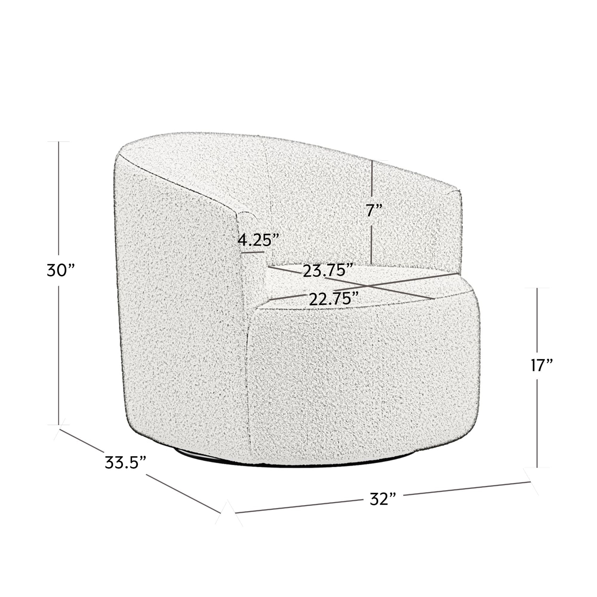 Mainstays Boucle Swivel Accent Chair, Olive