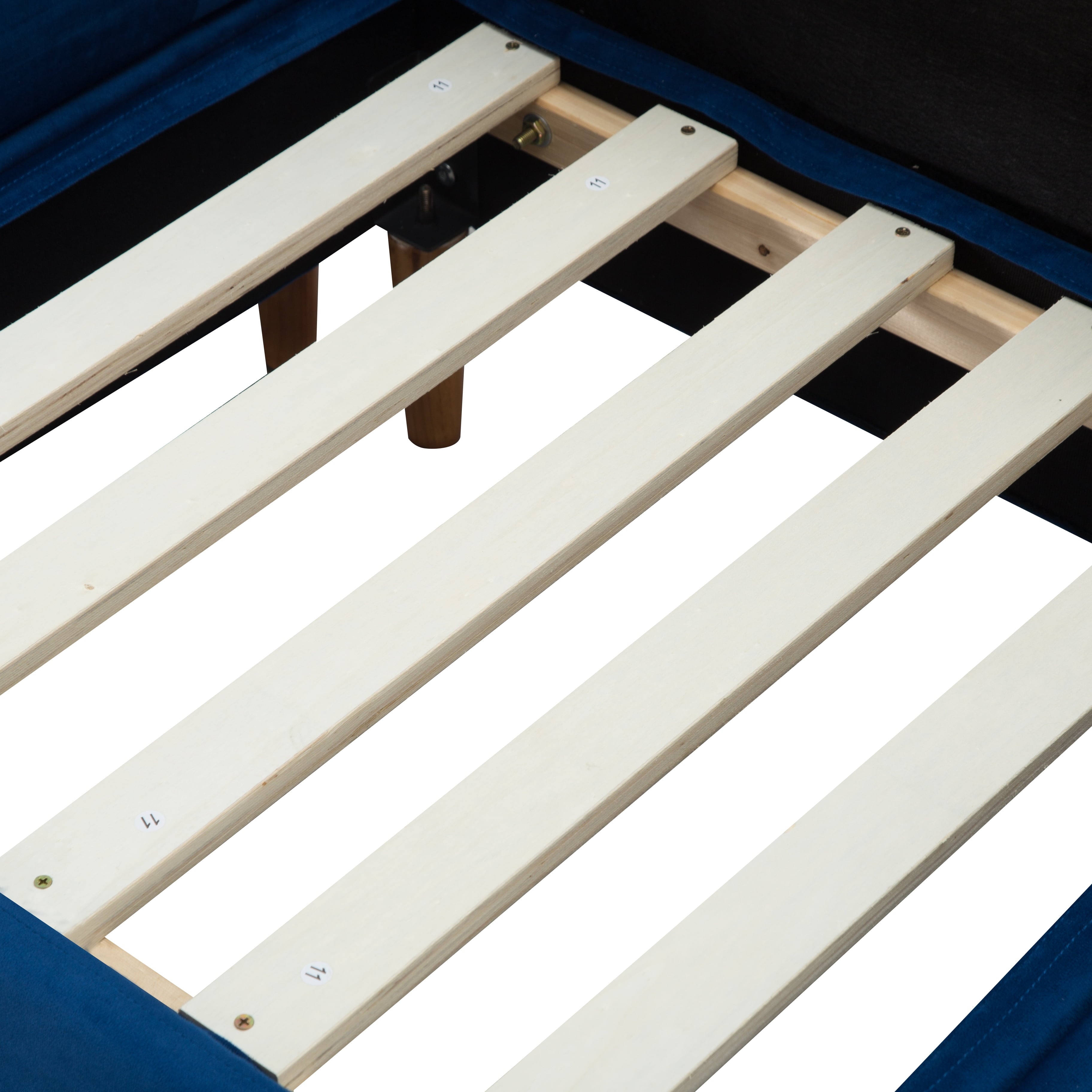 Gewnee Modern Sectional Sofa,L-shaped sofa with Movable Ottoman,Velvet Deep-Set sofa,Suitable for Living Rooms and Apartments(Navy Blue)