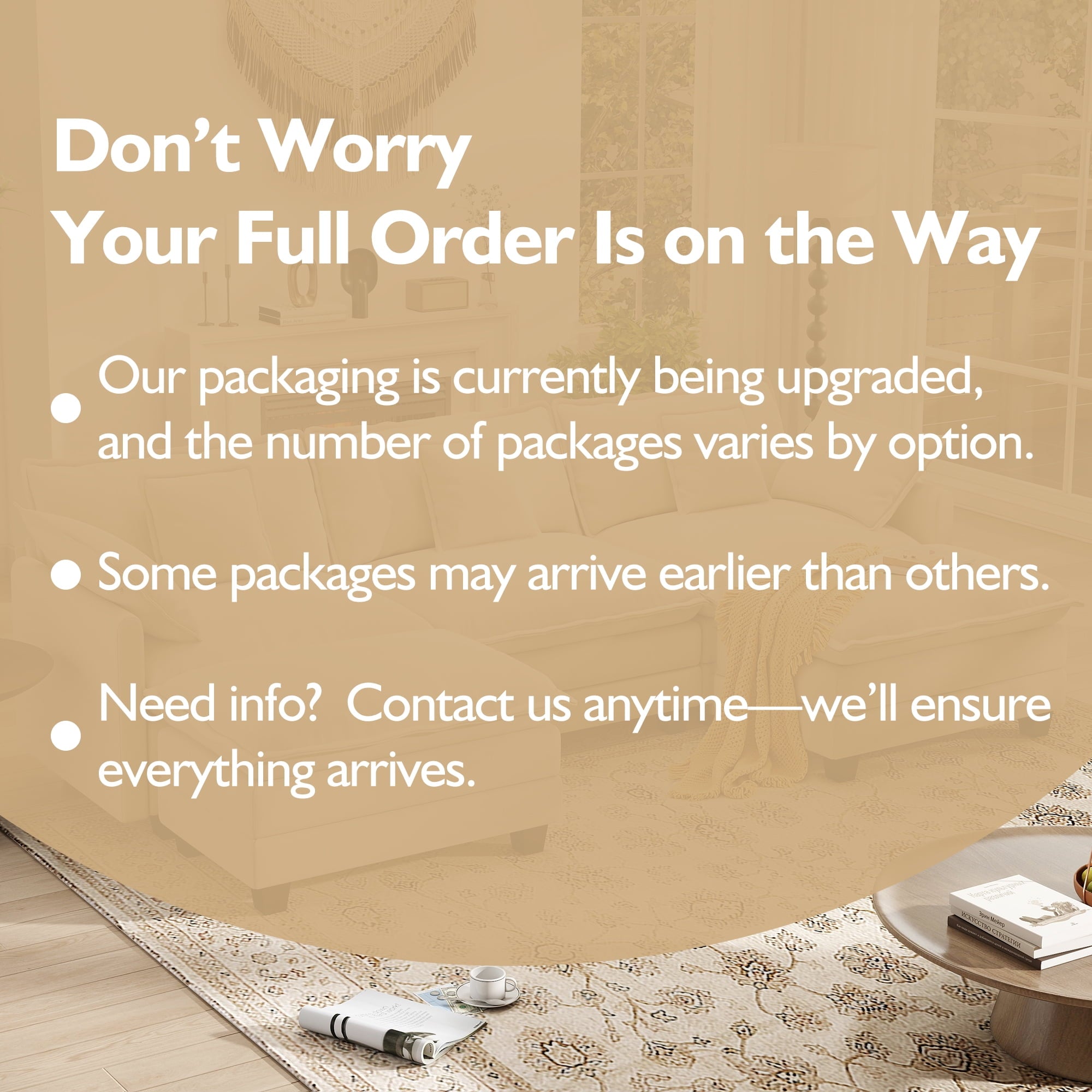 BedLuxury 111.5'' Modular Sectional Sofa with Movable Ottomans, U Shaped Cloud Couch for Living Room, 3-Seat, Beige