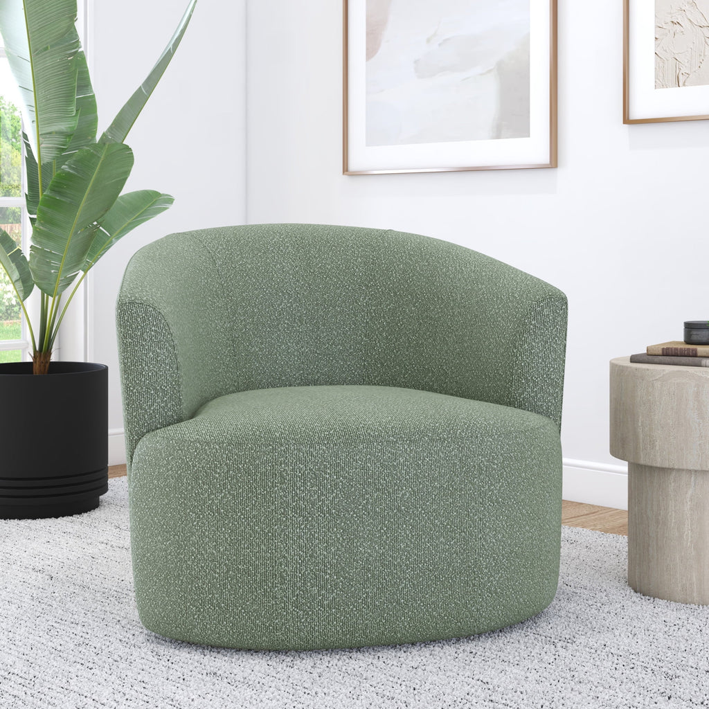 Mainstays Boucle Swivel Accent Chair, Olive