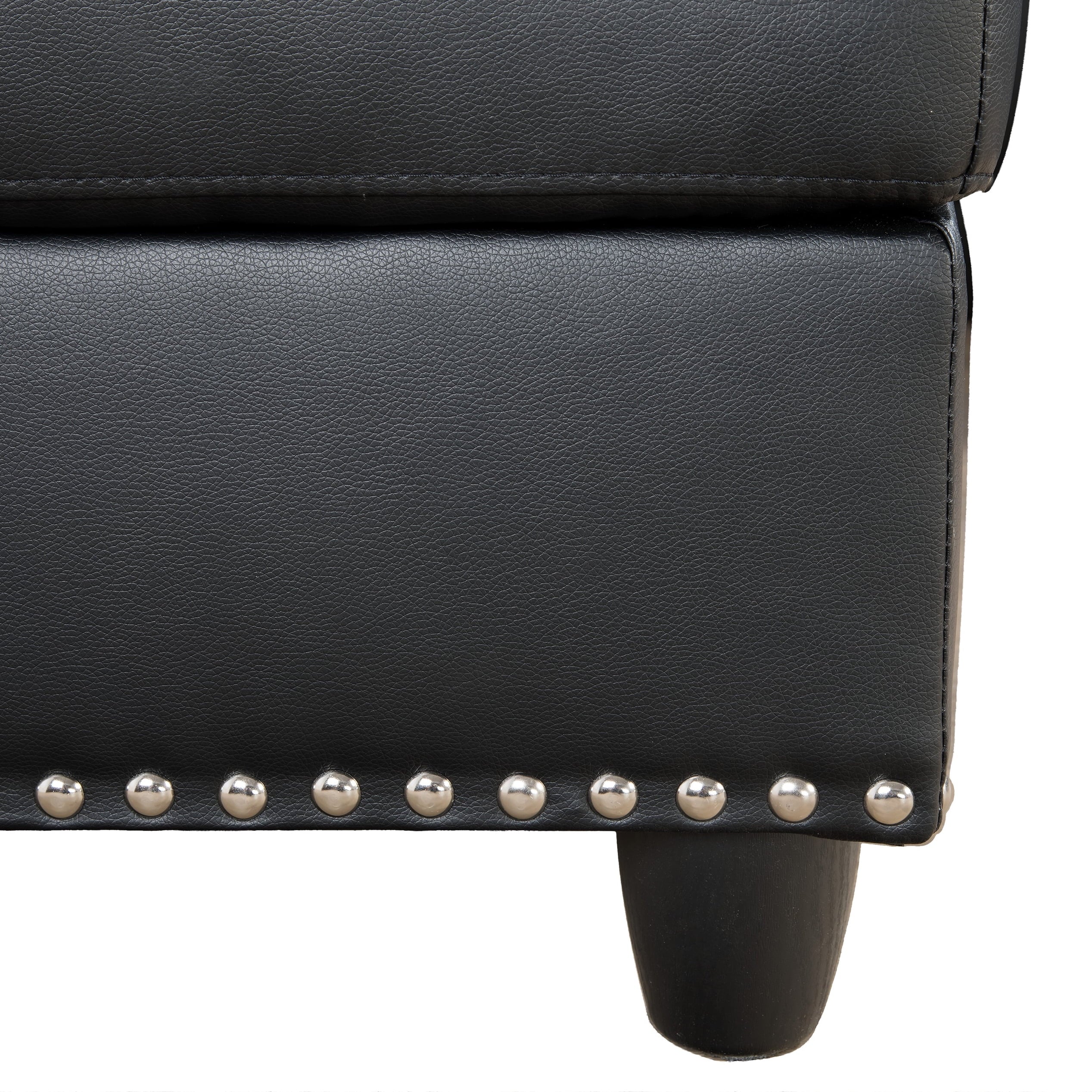 L Shaped Couch, Modular Sectional Sofa with Chaise, Modern Modular Sofas Furniture Sofa Couches for Living Room/Apartment/Office/Bedroom, Black