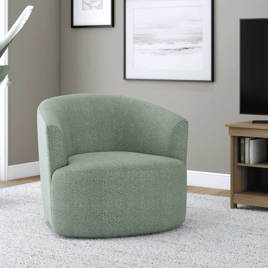 Mainstays Boucle Swivel Accent Chair, Olive