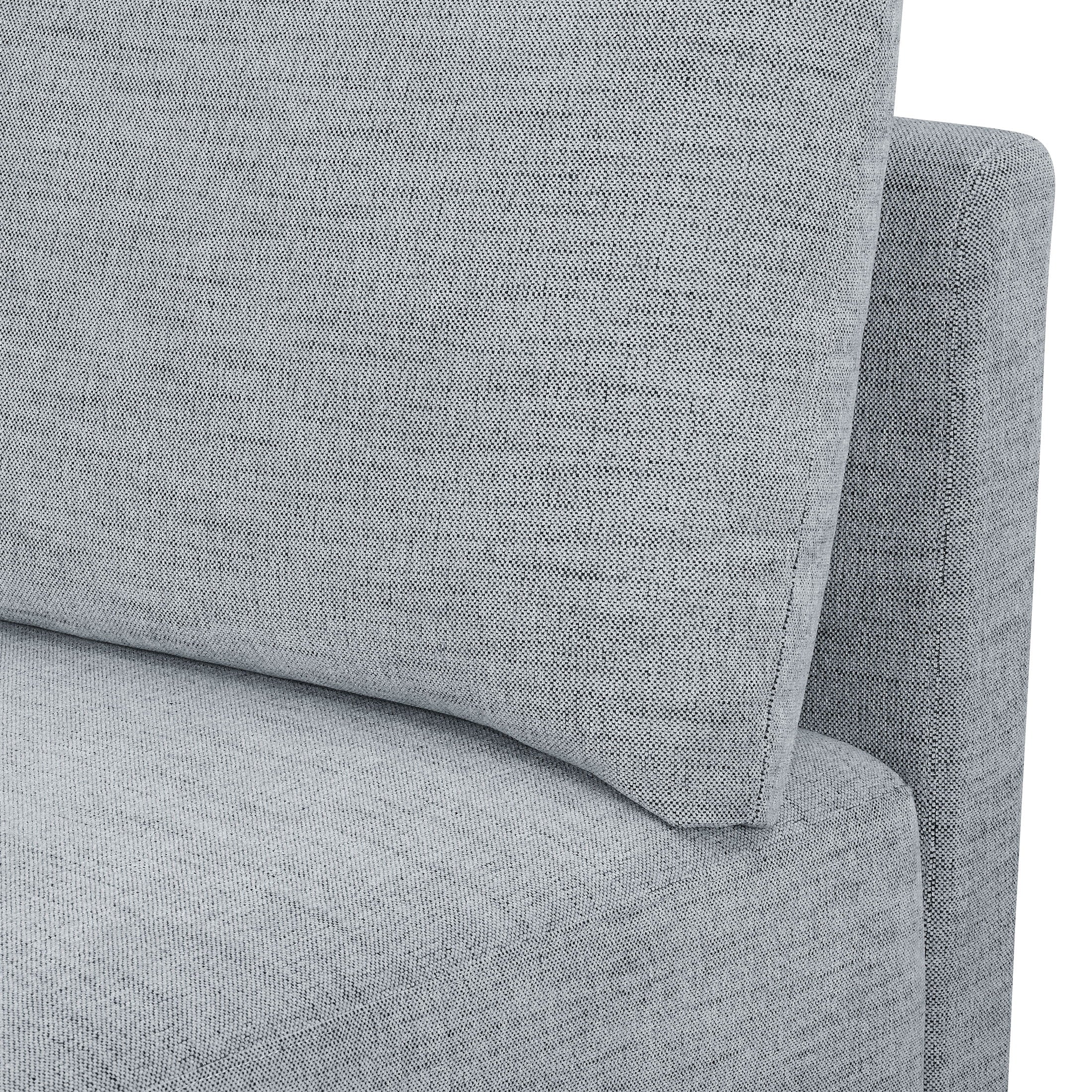 Beautiful Drew Modular Sectional Sofa with Ottoman by Drew Barrymore, Gray Fabric